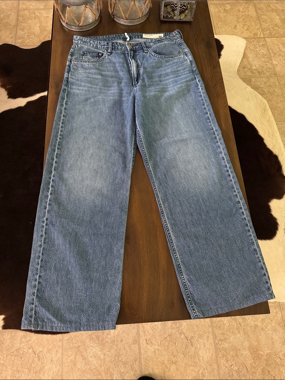Rag & Bone Featherweight Logan wide leg jeans size 30 - Picture 2 of 16